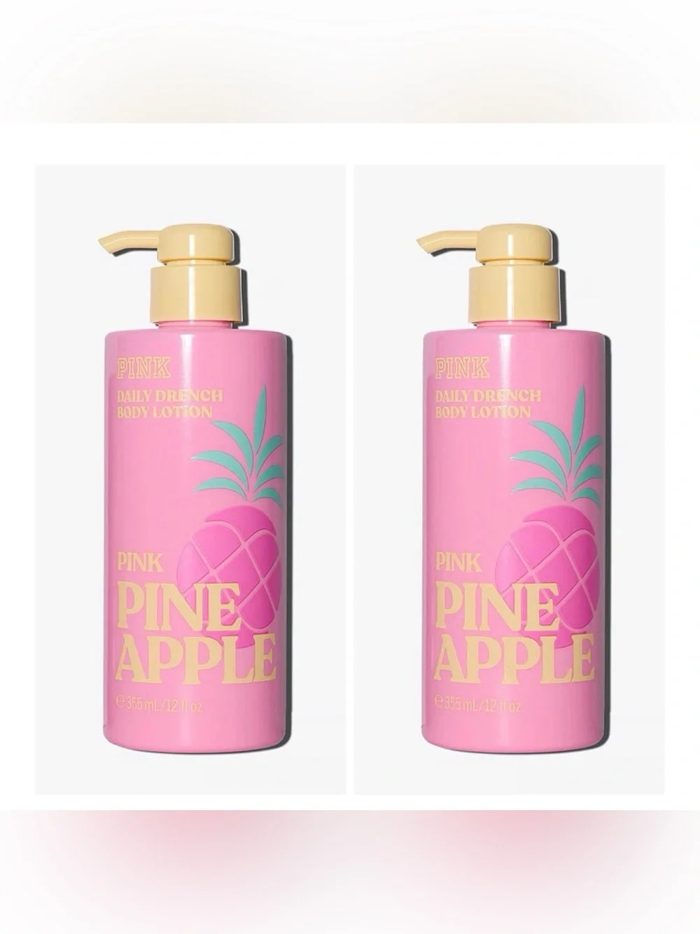 Victoria's Secret PINK Pineapple Hydrating Body Lotion ~ 14 fl.oz. ( Lot of 2 )